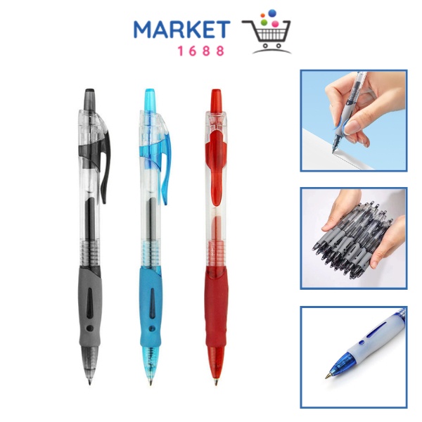 

Market1688 Pulpen Gel Ink 0.5mm Standar Pulpen Alat Tulis Kantor Sekolah Pena Pen Pencet Tinta Cair