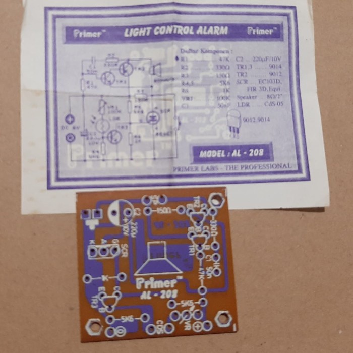 ><><><] PCB light Control Alarm pcb pengatur alaram lampu Primer AL-208