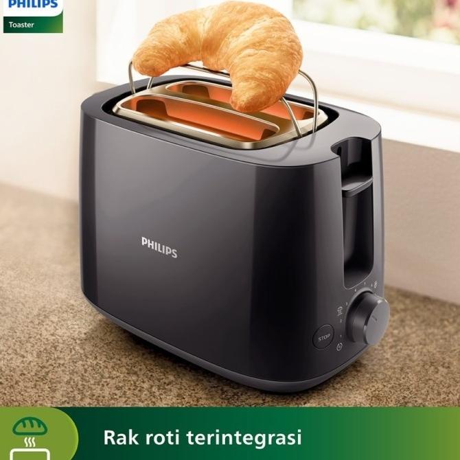 Toaster Philips HD2637/90 Viva Collection 2 Slot Hitam