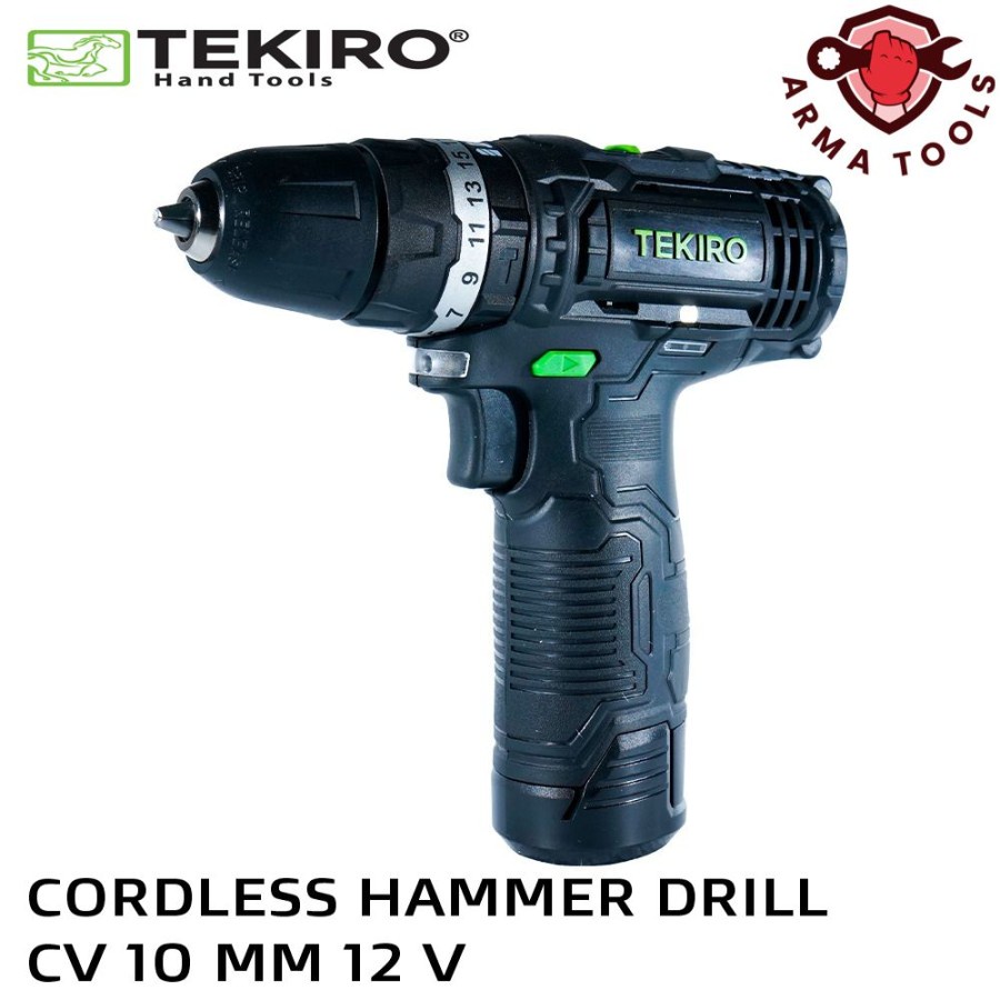 Tekiro Cordless Hammer Drill CV 10 mm 12 V/ Bor Baterai Tekiro