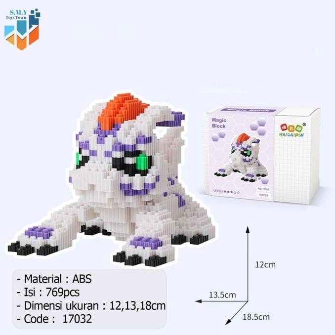Lego Block Digimon - Bricks Education Nano Block / Mainan Balok 3D