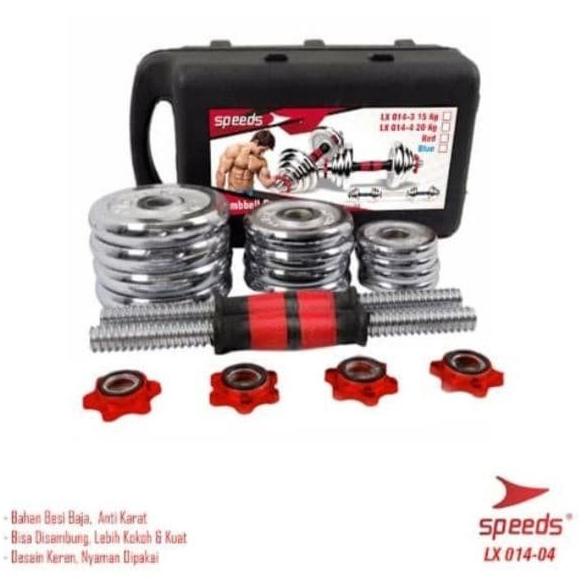 GOJEK  Dumbel Barbel Set Max 20kg Dumbell Dumble Alat Fitness 2 SET