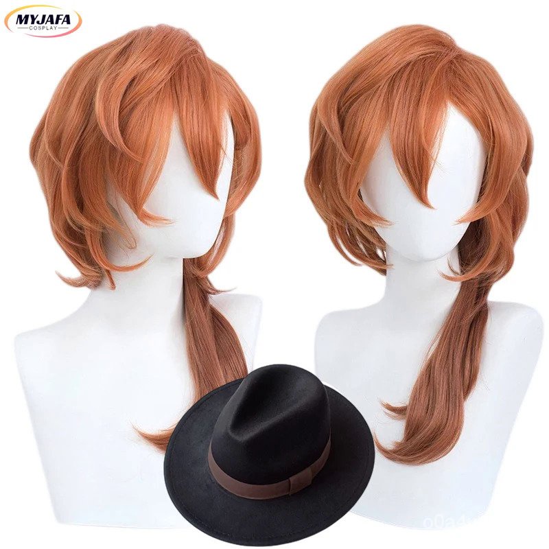 Really High Quality Anime Bungo Stray Dogs Chuya Nakahara Chuuya Cosplay Wig Heat Resistant Syntheti