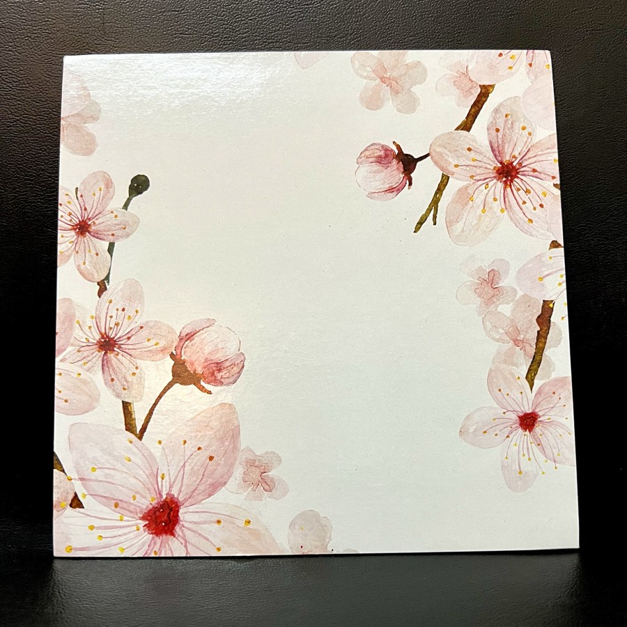 

5 pcs tatakan kue cake tray bunga pink sakura flower size 22 cm