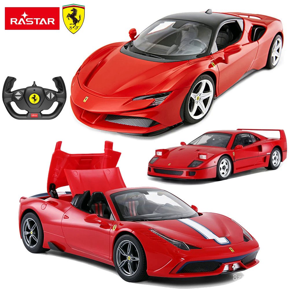 RASTAR Ferrari F40 458 Speciale Laferrari SF90 Stradale LaFerrari Aperta Supercar RC Mobil Mainan Ke