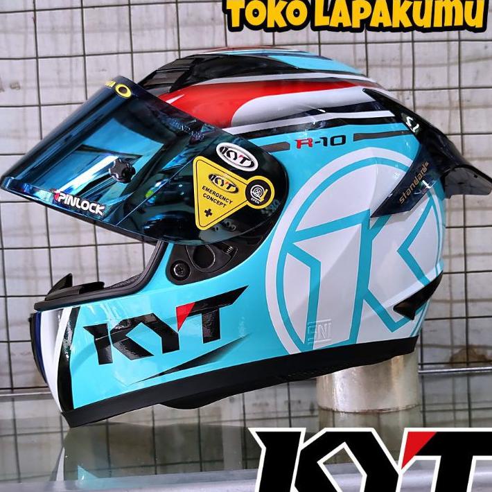 Helm Kyt R10 Aquamarine Racing Consept / R10 Paket Ganteng