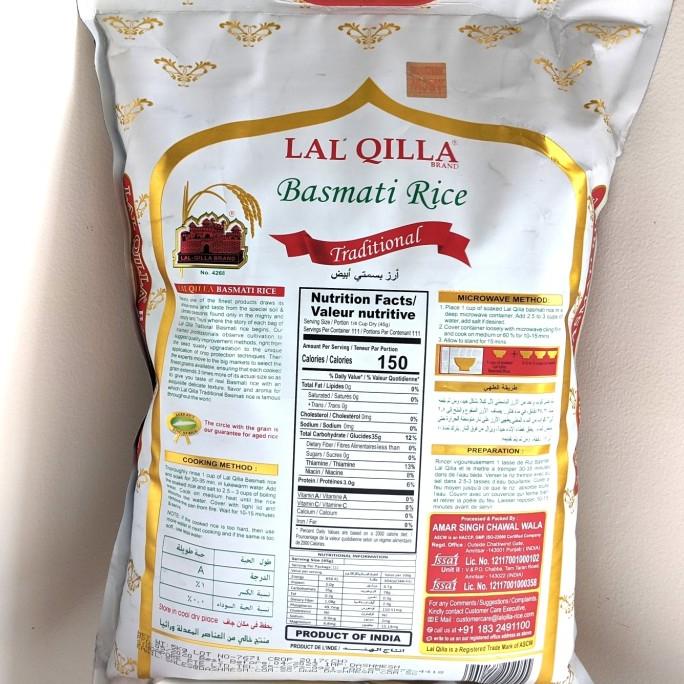 

LAL Qilla Basmati rice 5kg / Beras Basmati India H85S