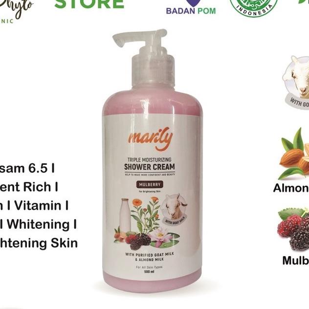 Phyto Organic Marily Sabun Mandi Cair Shower Cream Mulberry 1L