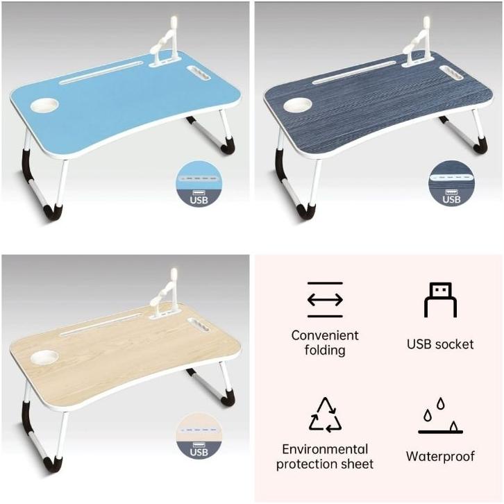 Meja Belajar Laptop Lipat Usb / Meja Lipat Usb