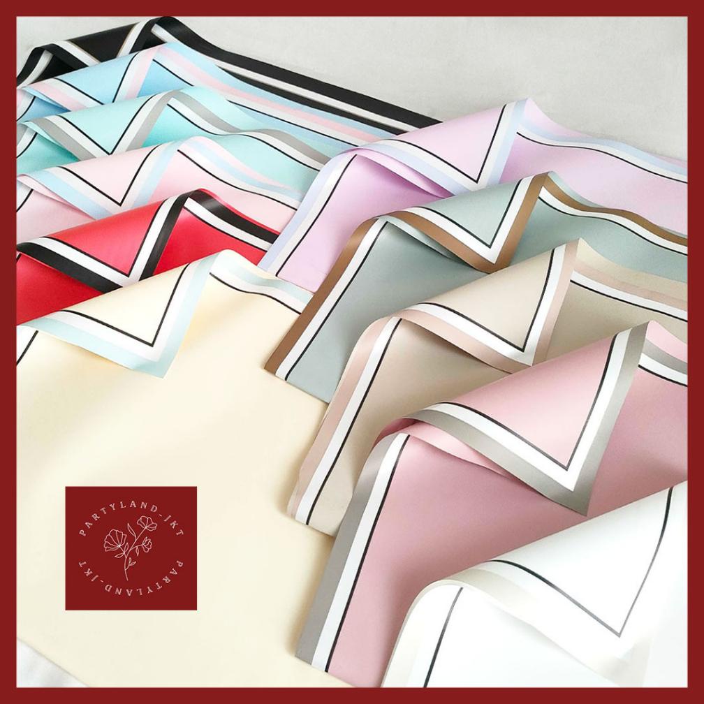 

Flower Wrapping Double Frame Cellophane Waterproof Kertas Buket Bunga Florsit Wrap