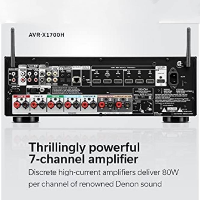 Denon Avr X1700H Avrx1700H Av Receiver Home Theater 7.2 Dolby Atmos
