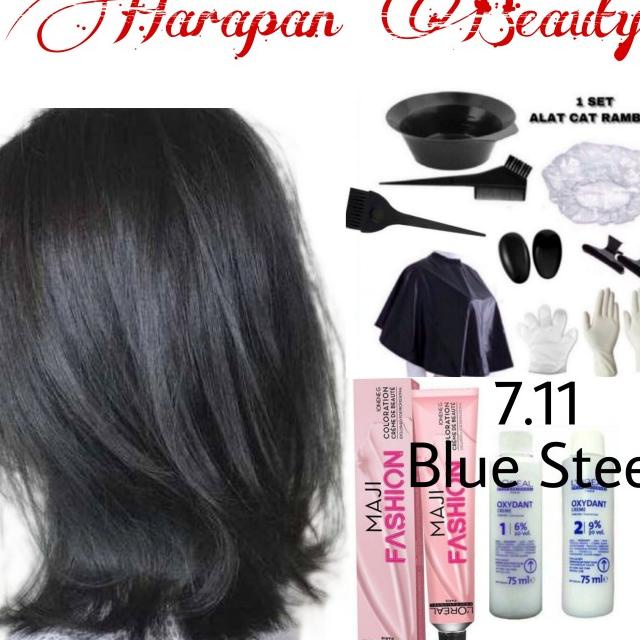 Cat rambut maji fashion 7.11 Blue steel , Hair color pewarna rambut siap proses!!