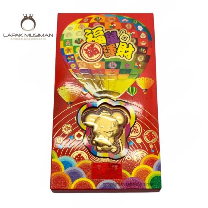

New Angpao Logam Mulia 24K Angpao Isi Emas 999 Imlek Tahun 2020 Stok Terbatas