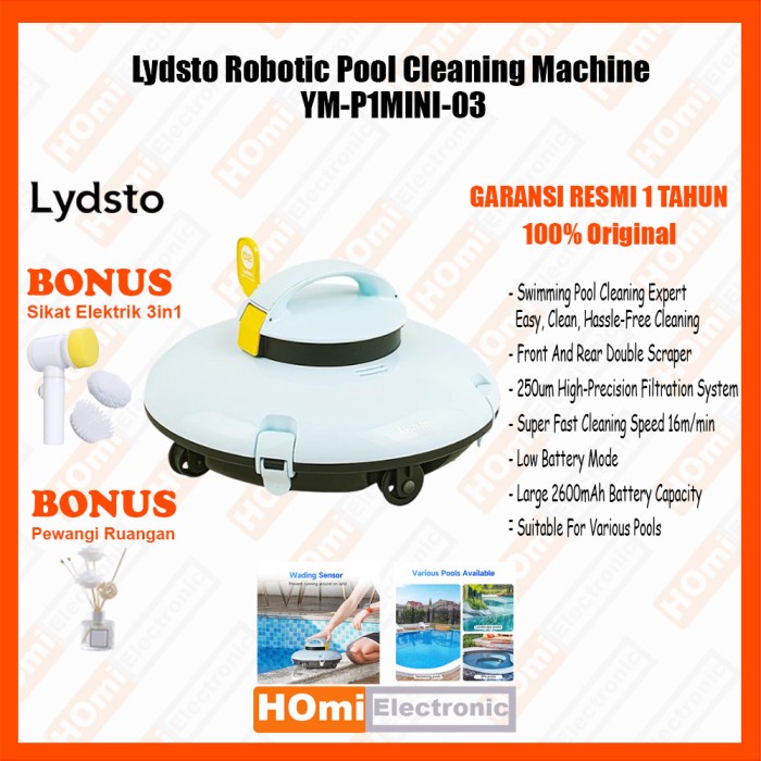 Lydsto P1 MINI Robotic Pool Cleaner Robot Vacuum Swimming Kolam Renang