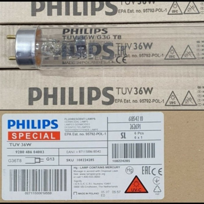 Lampu UVC 36w Steril Kuman 36w Philips