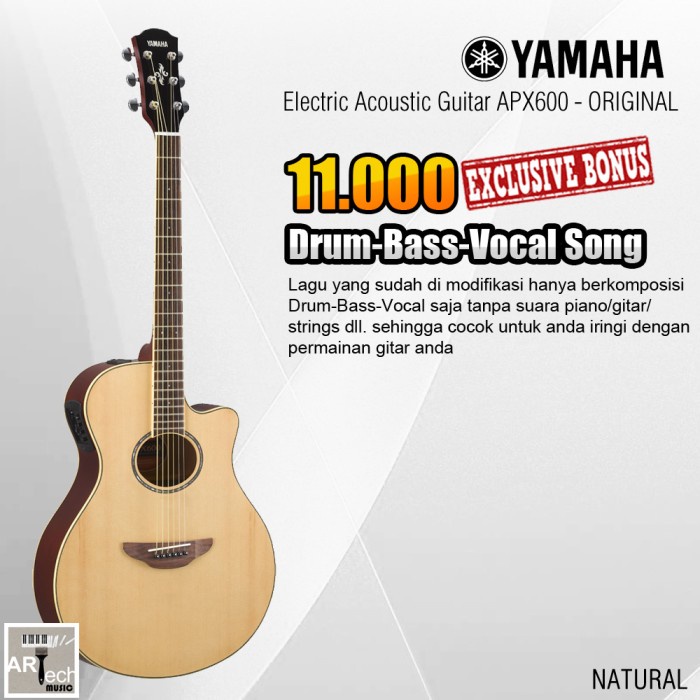 Gitar Akustik Elektrik Yamaha Apx600 / Apx 600 (Penerus 500Ii / 500 )