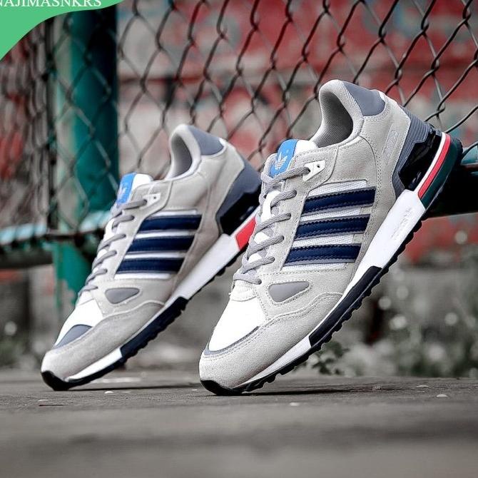 Sepatu Sneakers Adidas Zx 750 Original Grey Navy Black Red Terlaris Herimarhevan