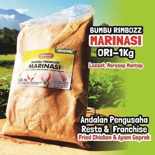 New Bumbu Marinasi Ayam Fried Chicken 1Kg ORIGINAL RIMBOZZ, Tepung Marinasi Ayam KFC, Crispy & Gepre