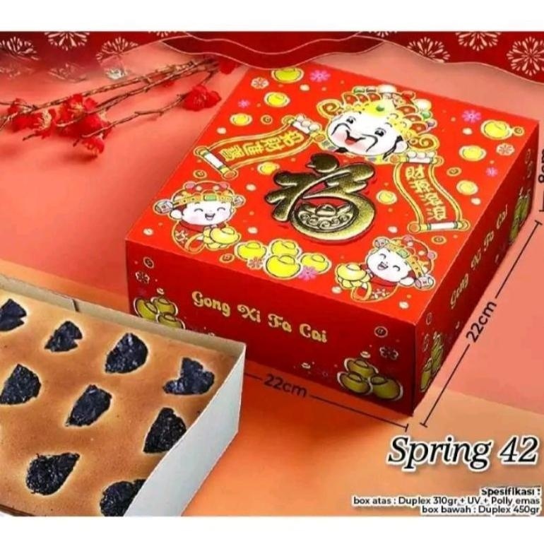 

TRY Box Dus Kotak lapis/kotak bolu/kotak 20x20cm hampers kue kering edisi Imlek CNY 2024 TERLARIS