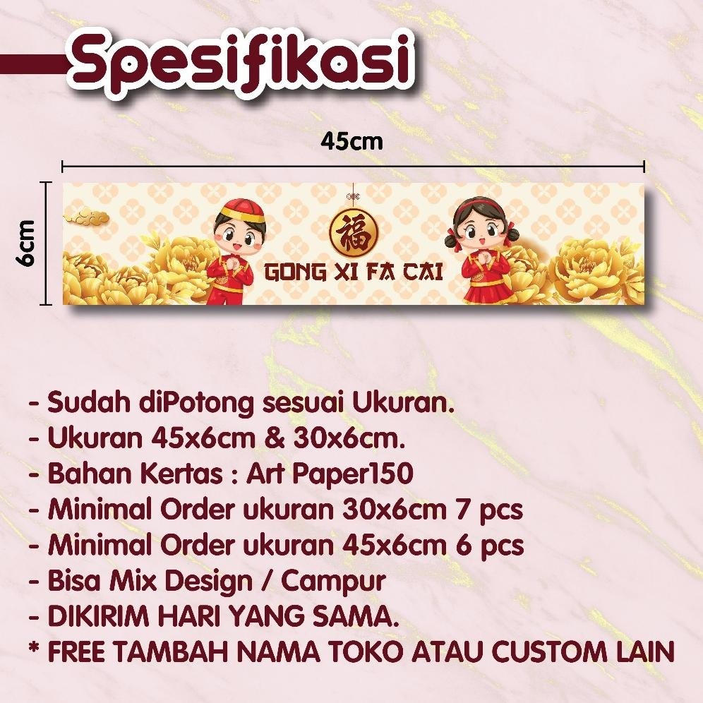 

TRY Paper Belt / Paper Sleeve Imlek 2024 Chinese New Year Gong Xi Fa Cai Ekonomis | Stiker Kemasan | Stiker Hampers | SHIO Naga TERLARIS