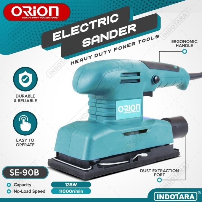 Mesin Amplas Kayu & Tembok Orion SE-90B - Elektrik Sander dengan Sistem Penghisap Debu