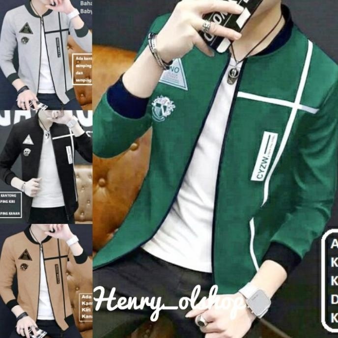 TERBARU JAKET FASHION PRIA BAHAN BABYTERRY MODEL KOREA BTS BAJU COWOK KEKINIAN 