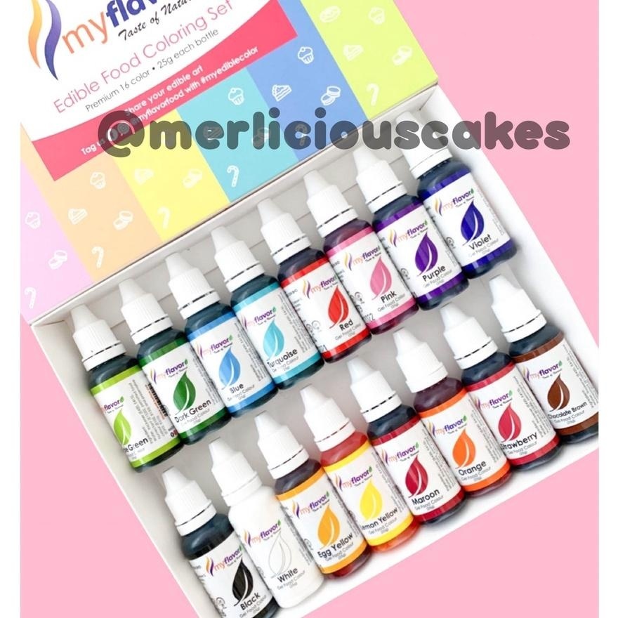 

My Flavor 16 Pcs Gel Food Color Set Food Colour Pewarna Makanan