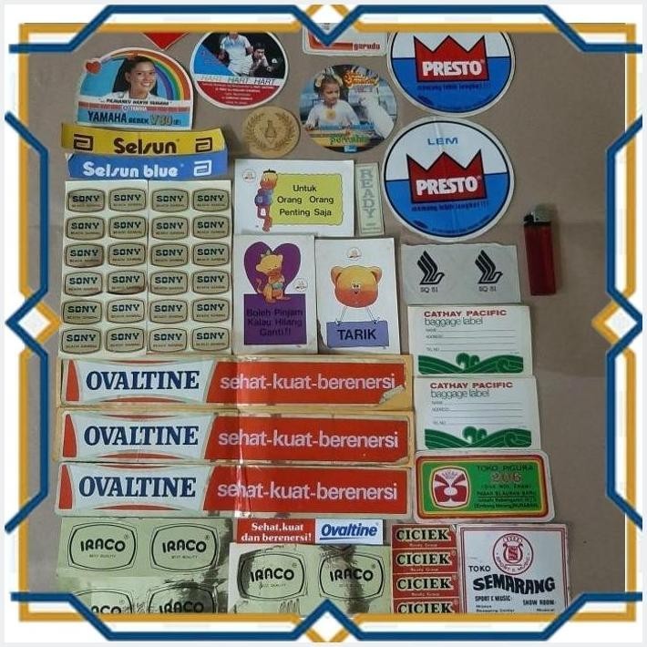

[mkl] stiker jadul macam2 gambar dan merk jadul