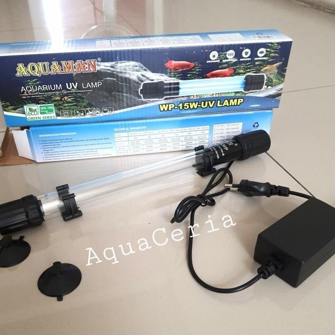 Lampu Uv Kolam Koi 15 Watt Aquaman Dijamin 100% Asli