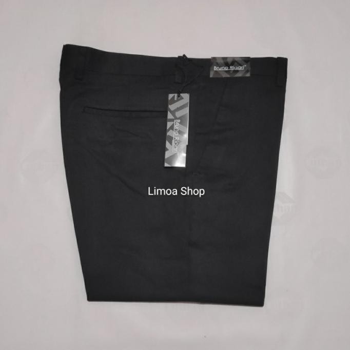 READY STOCK CELANA PRIA FORMAL SLIM FIT WARNA HITAM MERK BRUNO RIGARI BR 01 
