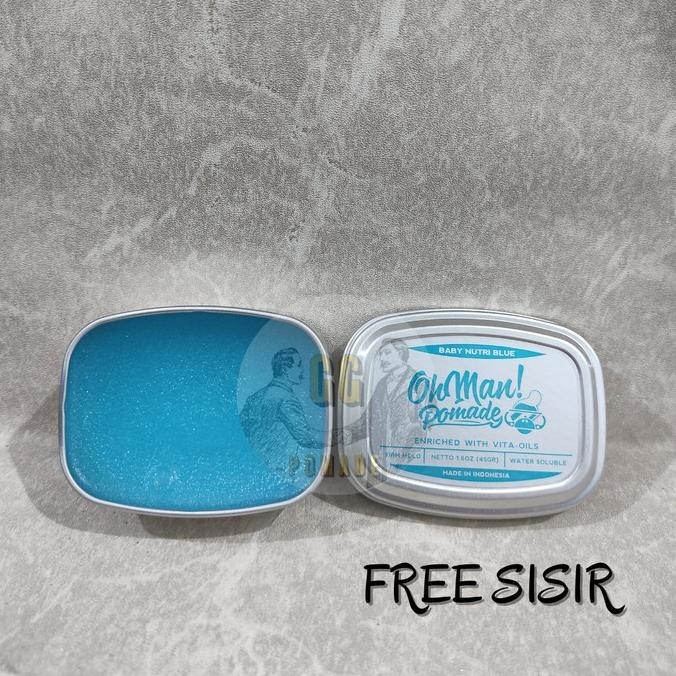 POMADE OH MAN BABY NUTRI BLUE FIRM HOLD WATERBASED UKURAN MINI