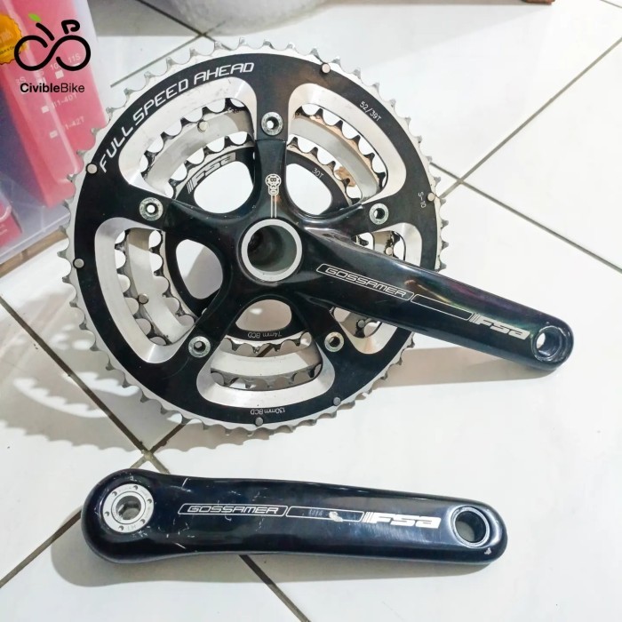 [Original] Crank Fsa Gossamer 3X10 Speed 52-39-30T Warna Hitam Limited