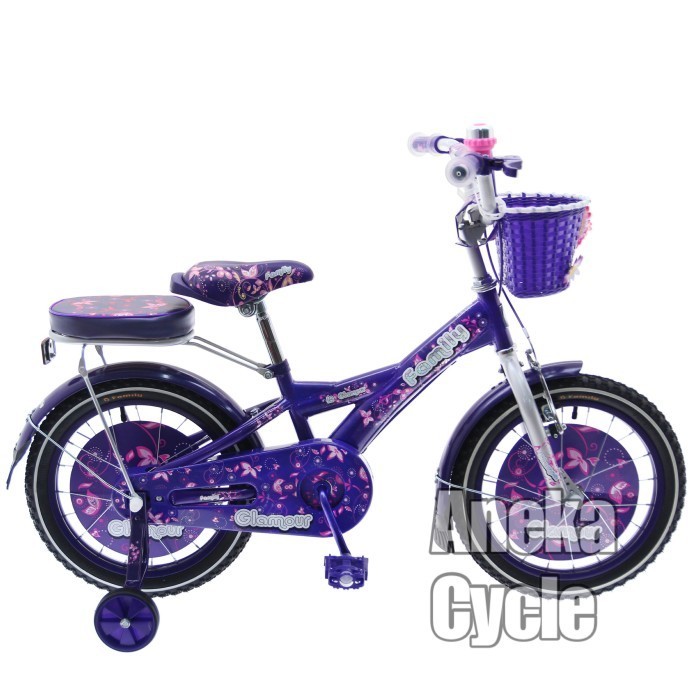 [Original] Sepeda Anak Perempuan Family Glamour 16 Sepeda Mini Roda Empat Terbatas