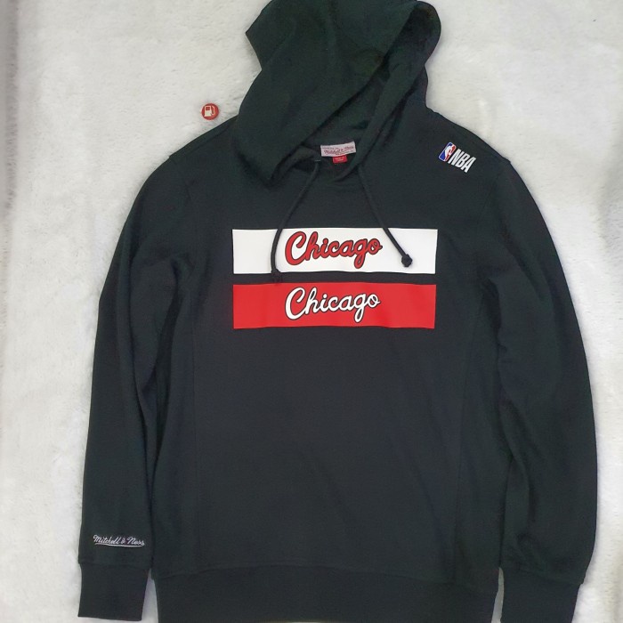 ✅Baru Mitchell And Ness Nba Chicago Windy City Hoodie Black Diskon