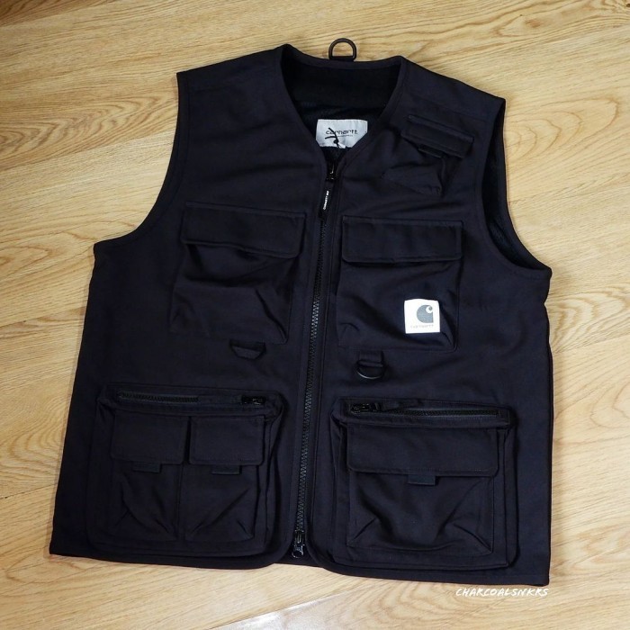 ✅New Carhartt Elmwood Vest Black Berkualitas