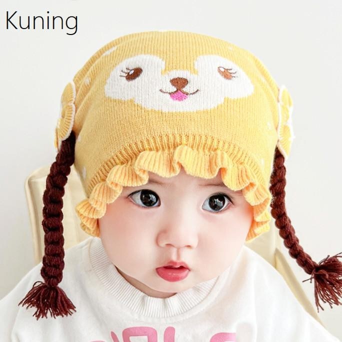 READY STOCK TOPI BAYI MODEL RAMBUT LUCU / TOPI ANAK MODEL RAMBUT IMUT 