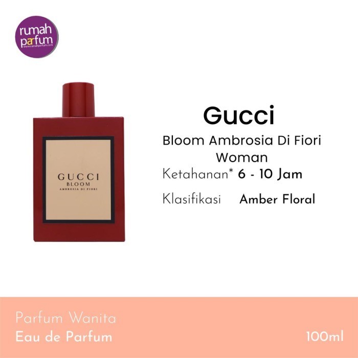 ✅New Ori Parfum Wanita Gucci Bloom Ambrosia Di Fiori Woman 100 Ml Terbaru