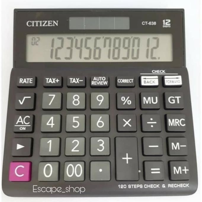 

Kekinian - KALKULATOR 12 DIGIT CITIZEN CT 638 - CALCULATOR CITIZEN CT-638