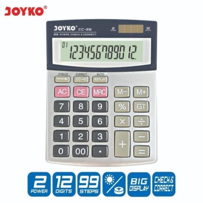 

Miliki KALKULATOR CHECK & CORRECT JOYKO CC-26 - Calculator Desk CC26 ,.