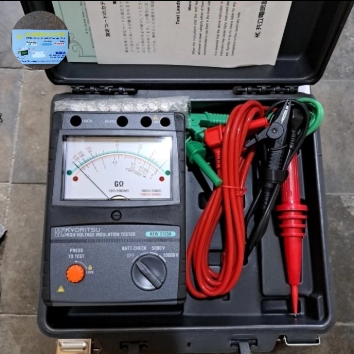 ✅Sale High Voltage Insulation Tester Kew 3123A Kyoritsu Original Berkualitas