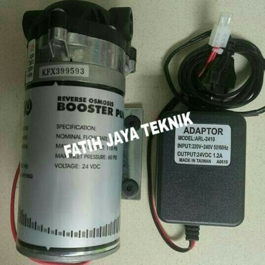 [Baru] Pompa Booster Ro Pompa Kemflo 24V Adaptor 1.2A Berkualitas