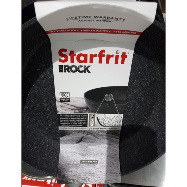 [New Ori] Wajan Penggorengan  Starfrit Rock Fry Pan Wajan Penggorengan 28 Berkualitas