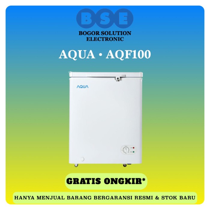 [New] Freezer 100 Liter Aqua Aqf100  Aqua Chest Freezer 100L Aqf-100W Berkualitas