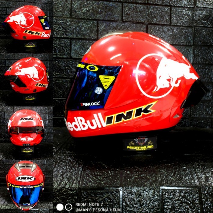 [New] Helm Ink Cl Max Stiker Red Bull Paket Ganteng Terbaru Terbaru