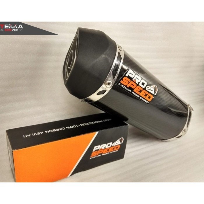 [Original] Knalpot Prospeed Black Carbon Kawasaki Bajaj 200 Ns Fullsystem Berkualitas