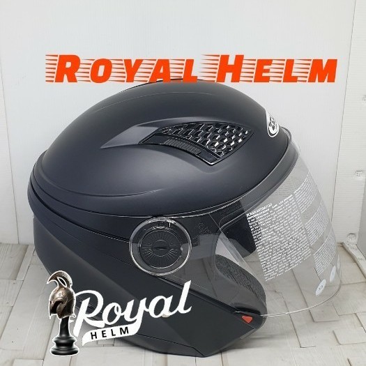[Ori] Helm Zeus 610 Nolan Black Doff Solid Double Visor Half Face Terbatas