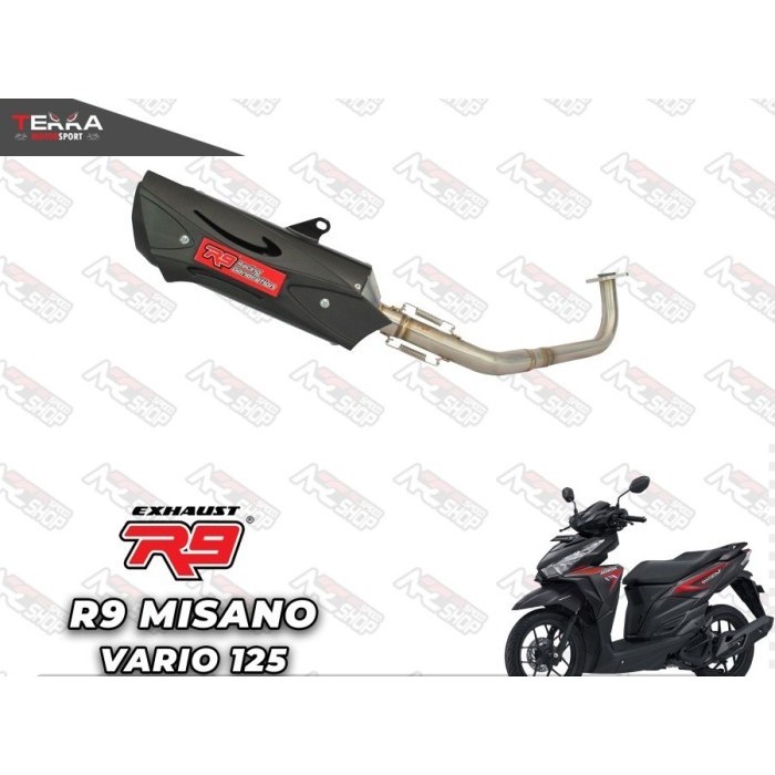 [Original] Knalpot R9 Misano Honda Vario 125 Fullsystem R9 Misano Terbatas