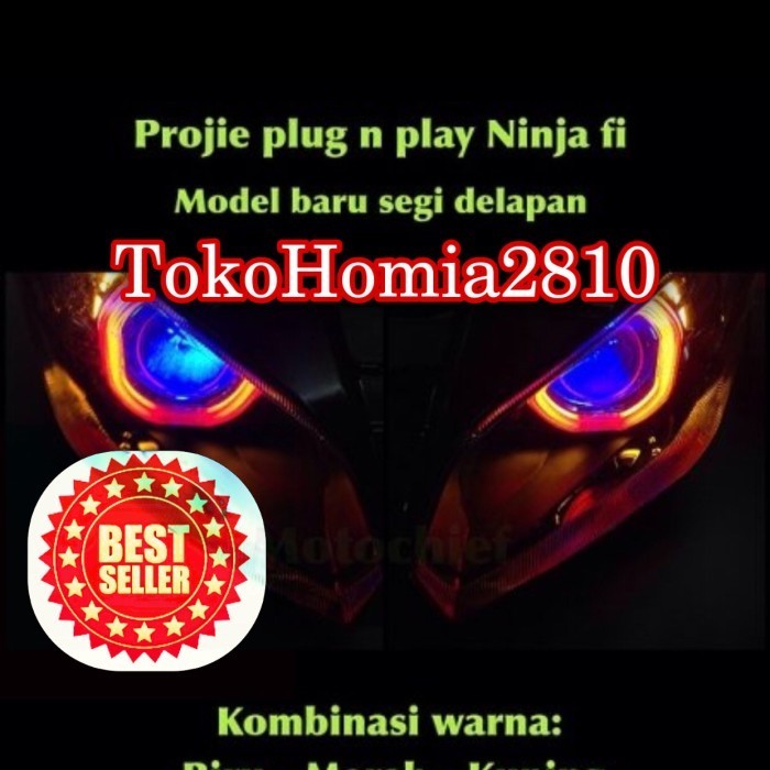 [Ori] Set Headlamp Ninja 250F-Projector-Z250-Z250 With List Drl Original  Limited