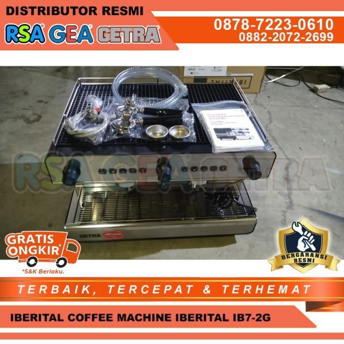 [New Ori] Mesin Pembuat Kopi Getra Iberital Coffee Machine Iberital Ib7-2G Berkualitas