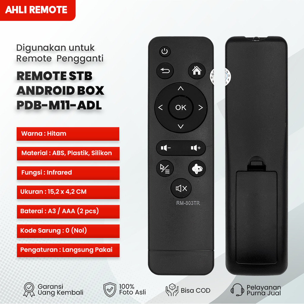 Remote STB Akari AX-512 RCA-117 / Remot Set Top Box Polytron Mola